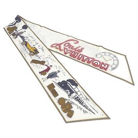 Sciarpa Muffler Bandeau LV Comic di Louis Vuitton Bianco