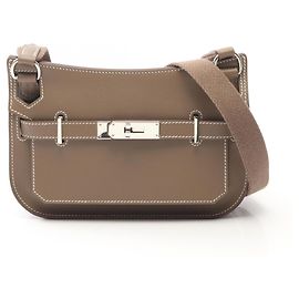 Borsa a Spalla/Mano Jypsiere Mini Hermès, Pelle, Evercolor, Donna, Grigio Marrone