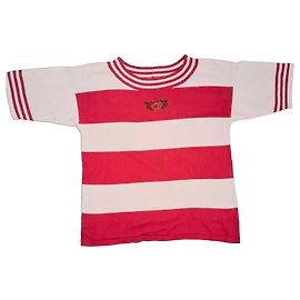 T-shirt à rayures Iceberg Jeans Rose Blanc