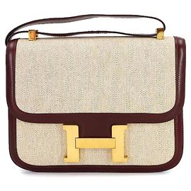 Constance 23 Schultertasche von Hermès Rot Beige