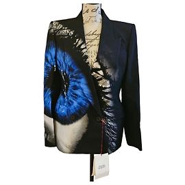Alexander Mcqueen Jackets Black White Blue