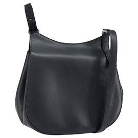 Céline CELINE Shoulder Bag Leather Black Silver Auth bs33732 Black Silvery
