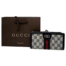 Cartera Vintage Gucci Ophidia Gris Marino Gris