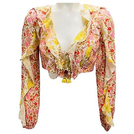 Top con volantes Goldie Spliced Multi Spliced de Zimmermann Multicolor