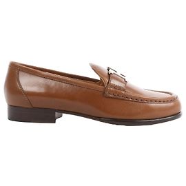 Hermès Mocassin en cuir HERMES Constance en marron, taille 36 EU Marron