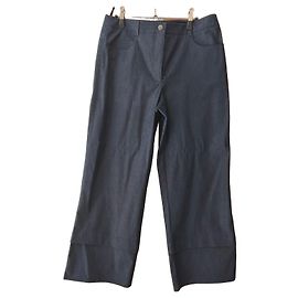 Chanel Blue Denim Pants Blue