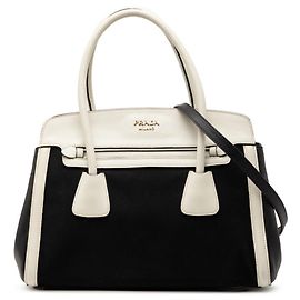 Bolsa de ombro 2WAY Prada Preto Branco