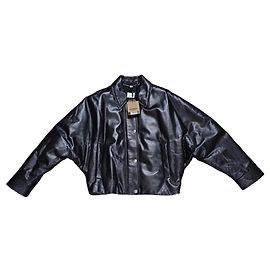 Burberry Ayton Lederjacke Schwarz Schwarz