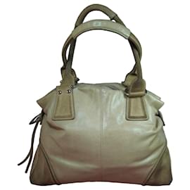 Autre Marque Bolsa de couro bege Bege