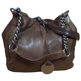 CAROLL Bolsa de couro marrom Marrom