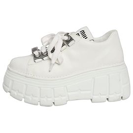 Miu Miu White leather platform trainers - size EU 37.5 White