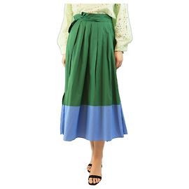 Weekend Max Mara Falda plisada verde - talla UK 8 Verde