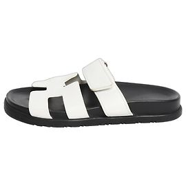Hermès Sandales Chypre blanches - taille EU 38 Blanc