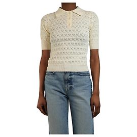 G. Kero Creme offenes Strickpullover - Größe M Roh