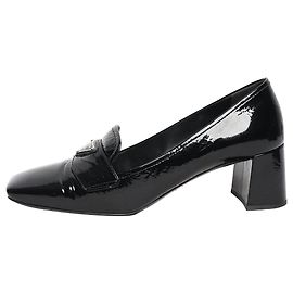Prada Schwarze Lackleder-Mokassins - Größe EU 36,5 Schwarz