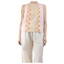 Prada Top rosa sin mangas bordado - talla UK 10 Rosa