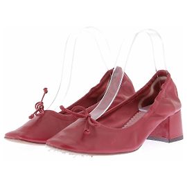 Rouje Sapatilhas vermelhas de couro Vermelho