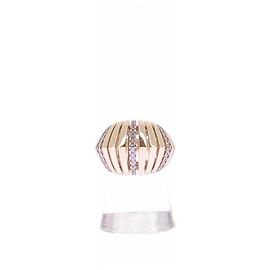 APM Monaco Anel dourado "Raio de Sol" com strass Dourado