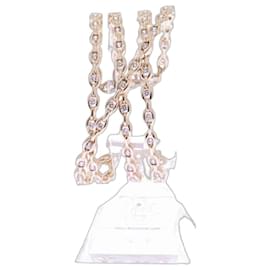 APM Monaco Pulseira dourada com strass Dourado