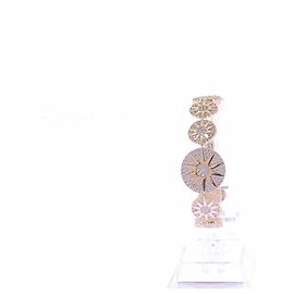APM Monaco Pulsera dorada 'Soleil' con círculo de strass Dorado