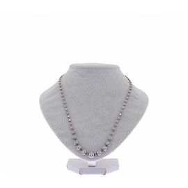 Miu Miu Collar plateado con strass Plata