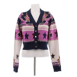 Paco Rabanne Iridescent lila Cardigan mit Mustern Lila