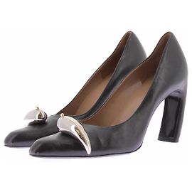 Tory Burch Schwarze Pumps "Pierced" mit Metall-Schmuck Schwarz