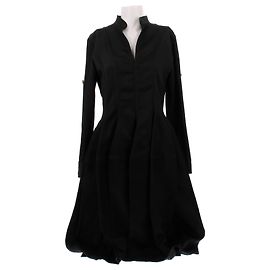 Bottega Veneta Schwarzes langes Kleid Schwarz
