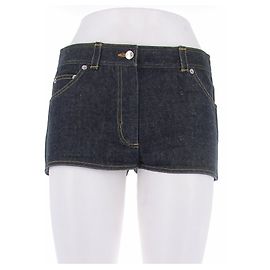 Chanel Short in denim grezzo Blu