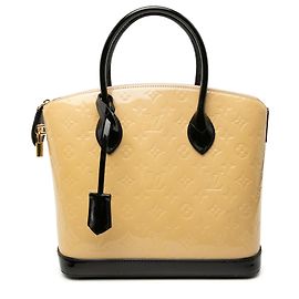Louis Vuitton Monogram Vernis Lockit PM Beige Beige