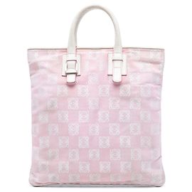 LOEWE Pink Anagram Canvas Tote Pink