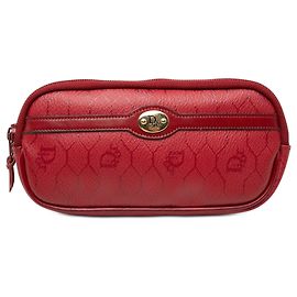 Dior Rote Honigwaben-beschichtete Canvas-Tasche Rot