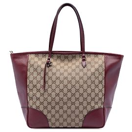 Gucci Beige GG Canvas Bree Tote Beige