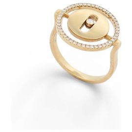 BAGUE MESSIKA LUCKY MOVE PM 07470-YG 49 DIAMANT 0.3CT EN OR JAUNE 18K RING Doré