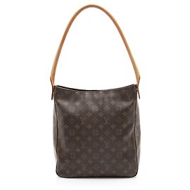 Louis Vuitton Vintage Monogram Canvas Looping GM Shoulder Bag Brown
