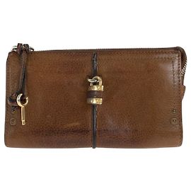 Chloé Carteira longa de couro Paddington da Chloe Marrom