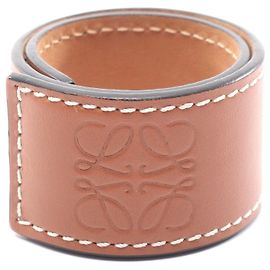 Pulseira de couro Anagram Loewe Marrom