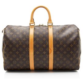 Duffle Keepall 45 en toile monogramme vintage Louis Vuitton Marron