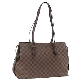 LOUIS VUITTON Borsa Tote Chelsea Damier Ebene N51119 LV Auth BA11203 Damier ebene
