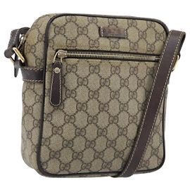 Gucci Borsa a Spalla GG Supreme PVC Beige Oro 233268 Auth 173855 Beige D'oro
