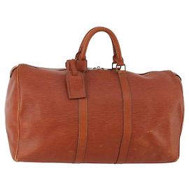 LOUIS VUITTON Epi Keepall 50 Sac Boston Marron M42968 LV Auth 169690 Marron