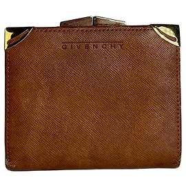 Vintage Givenchy Leather Wallet Brown Brown