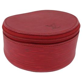 LOUIS VUITTON Epi Ecrin Bijoux 10 Schmuckbox Rot M48217 LV Auth LNZ467 Rot