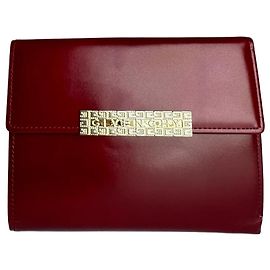 Vintage Givenchy Patent Leather Wallet Red Red
