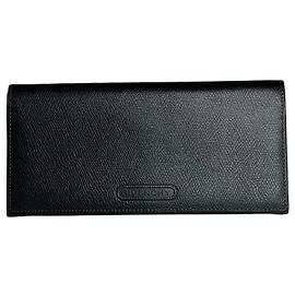 Vintage Givenchy Leather ID Holder Black Black
