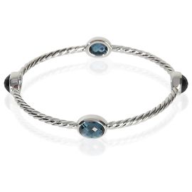 Pulsera Bangle Slip On de Plata Esterlina y Topacio de David Yurman Otro