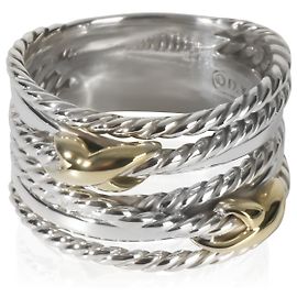 Anello Doppio X Crossover in Oro Giallo e Argento Sterling di David Yurman Altro