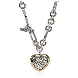 Collar Figaro de oro amarillo y plata esterlina con charm de corazón de David Yurman Otro