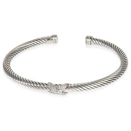 Pulsera X de cable de plata esterlina con diamantes David Yurman Otro