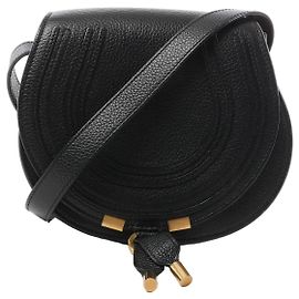Chloé Bolsa transversal de couro mini Marcie da Chloe em preto Bege